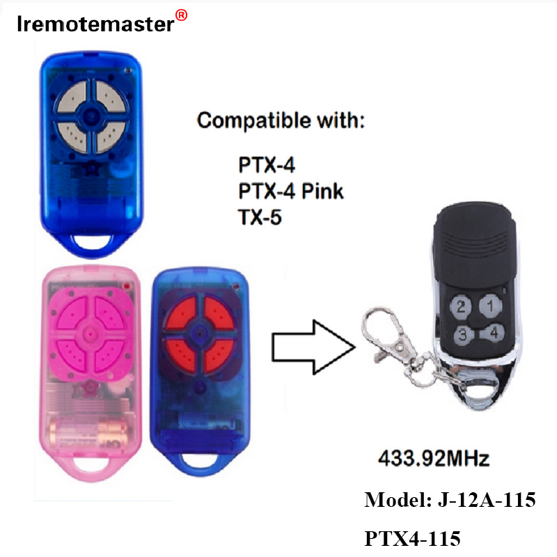 Per a PTX4 433,92 MHz Codi de control remot per a porta de garatge